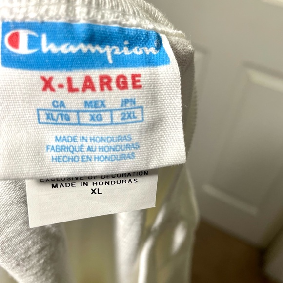 Champion White Long Sleeve Heritage Tee. Sz XL. NWT - Picture 4 of 4